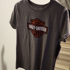 Harley-Davidson Gray womens tee, NWT.  Size Large